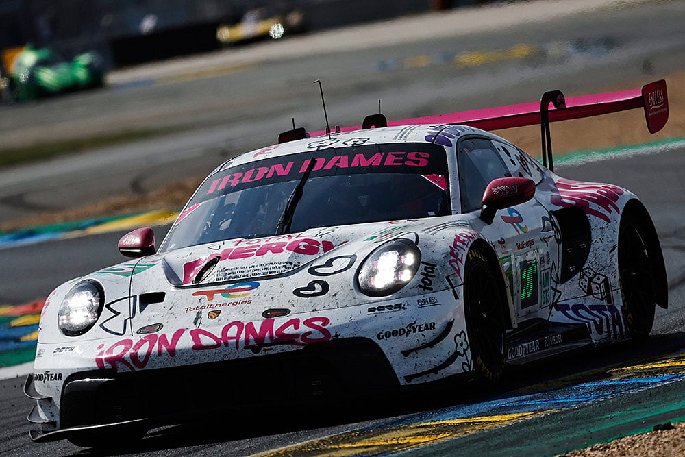 France The 24 hours of Le Mans endurance auto racing; Iron Dames car Porsche 911 GT3 R LMGT3