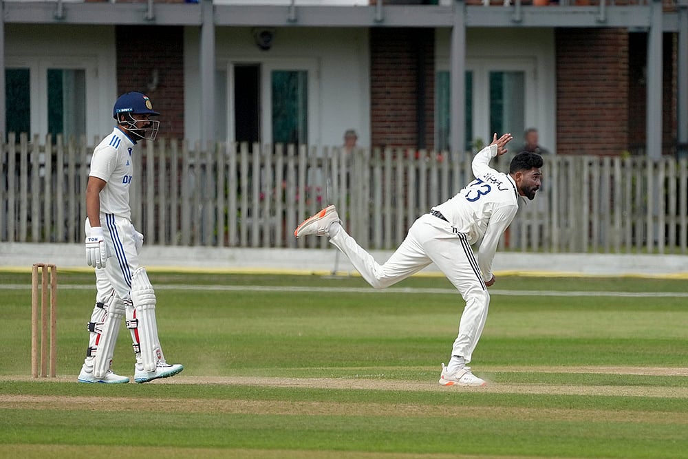 Indias England test tour, India Vs India A Warm-Up match photos; Mohammed Siraj