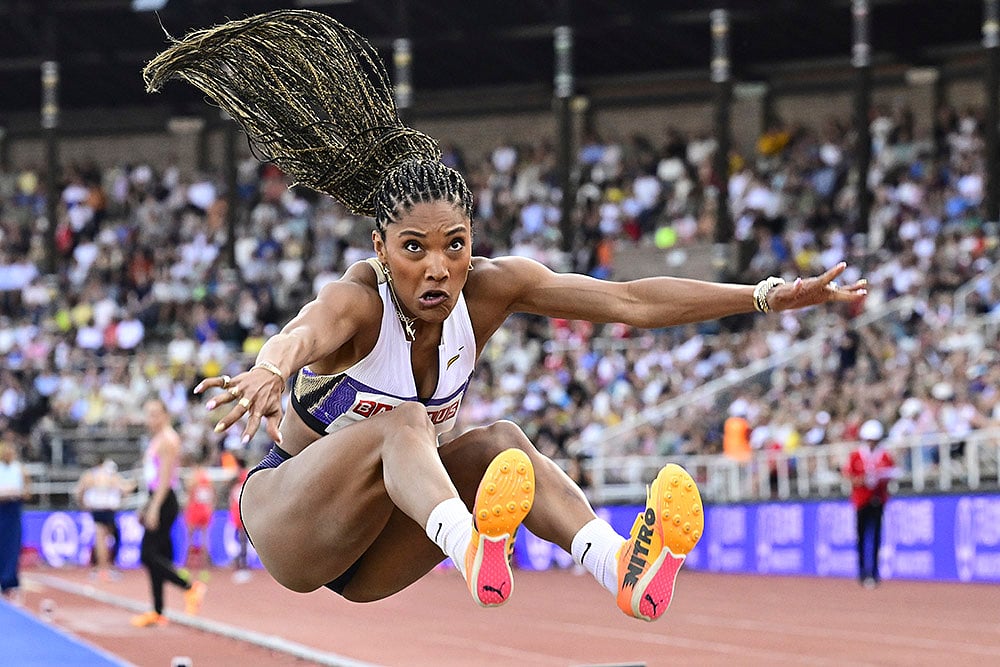 Sweden Athletics Diamond League; womens long jump; Tara Davis-Woodhall of the U.S. 