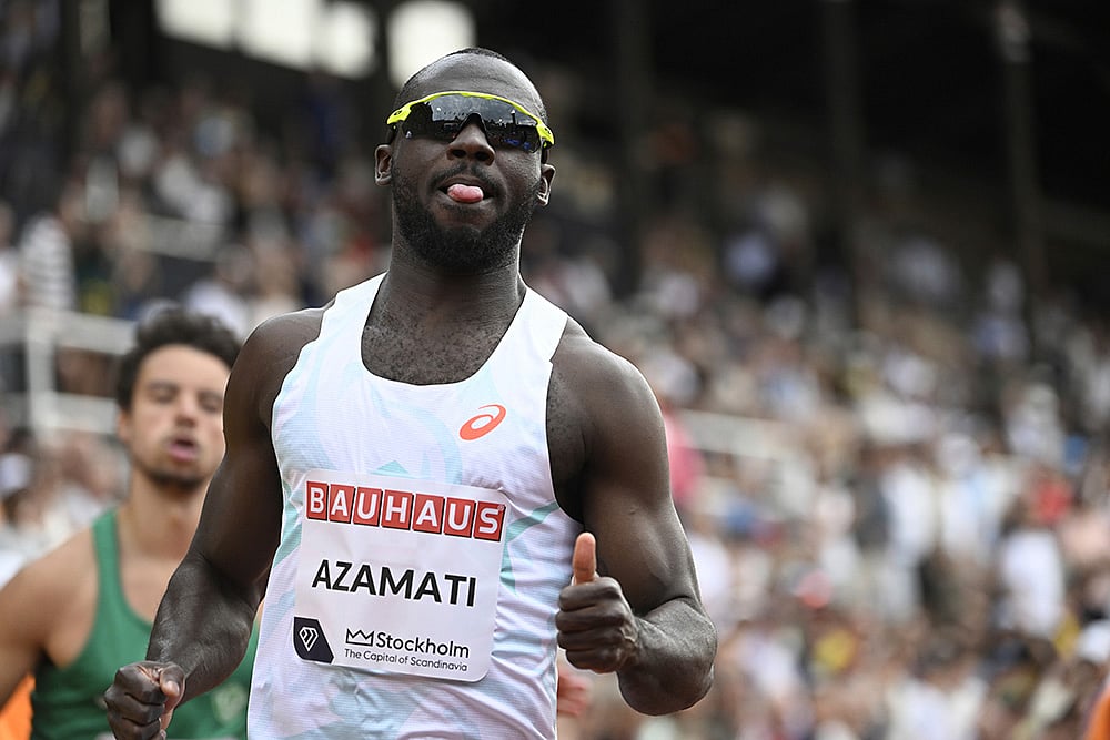 Sweden Athletics Diamond League; mens 100 m; Benjamin Azamati, Ghana