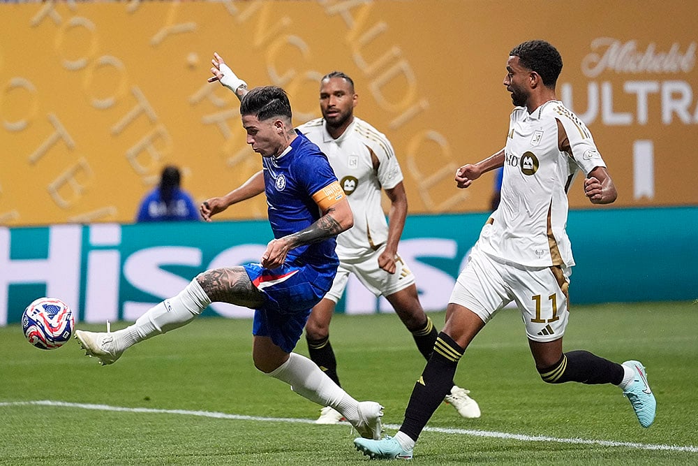 Enzo Fernandez Chelsea vs Los Angeles FC FIFA Club World Cup 2025 Group D match AP Photo