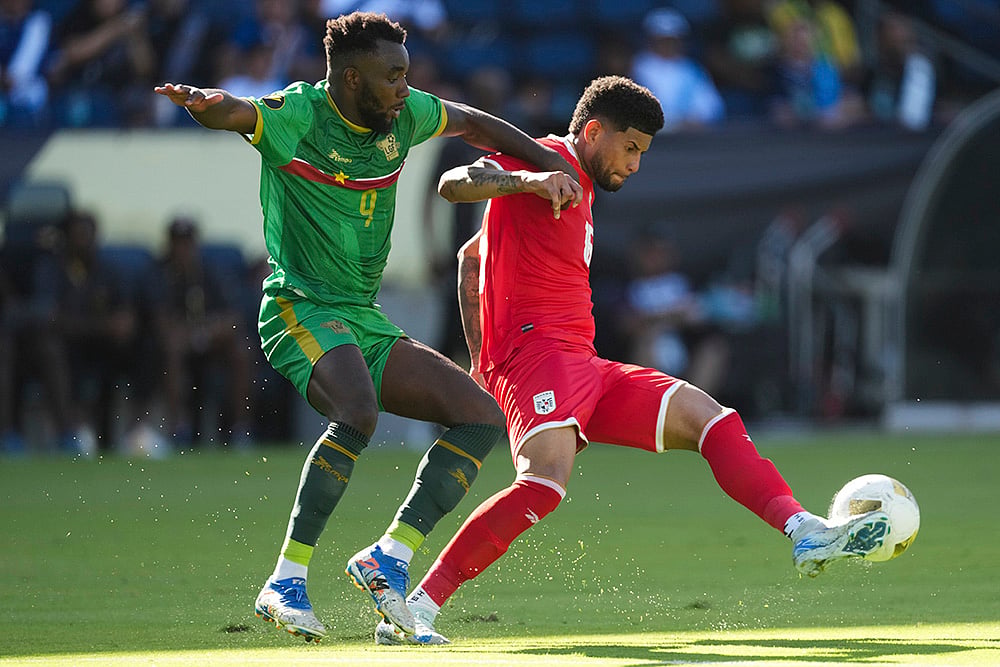 CONCACAF Gold Cup Soccer Group C match Panama vs Guadeloupe: Andres Andrade 