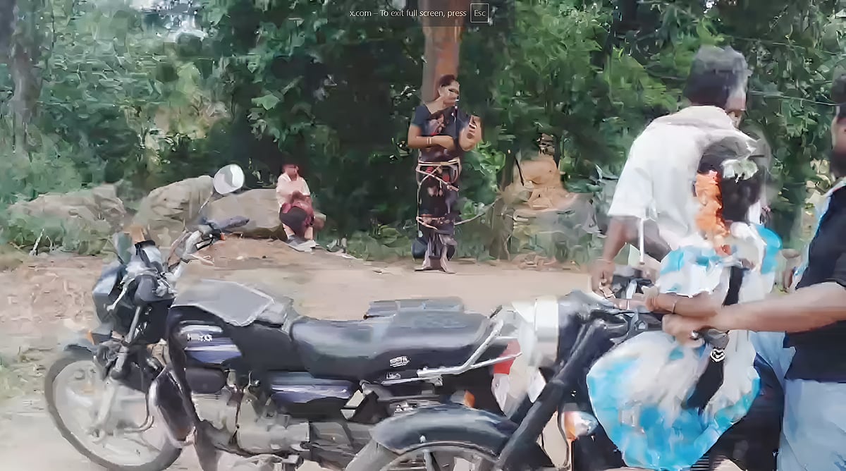 X : Moneylender’s Assault in Kuppam Mandal: Woman Tied to Tree, Thrashed Over Unpaid Loan