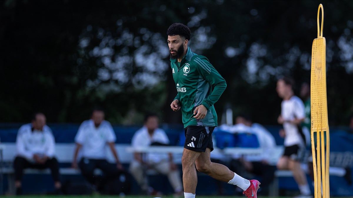 Photo: X | SaudiNT : Saudi Arabia national football team player during a practice session.