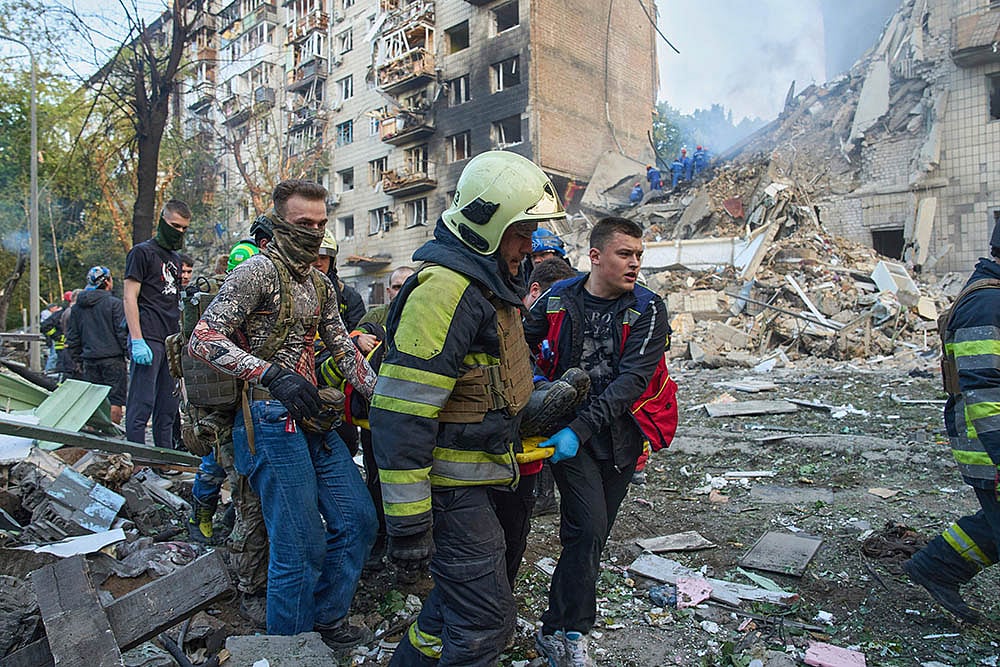 Russia-Ukraine War; Russian missile and drone attack on Kyiv