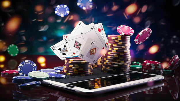 Casino coins and cards