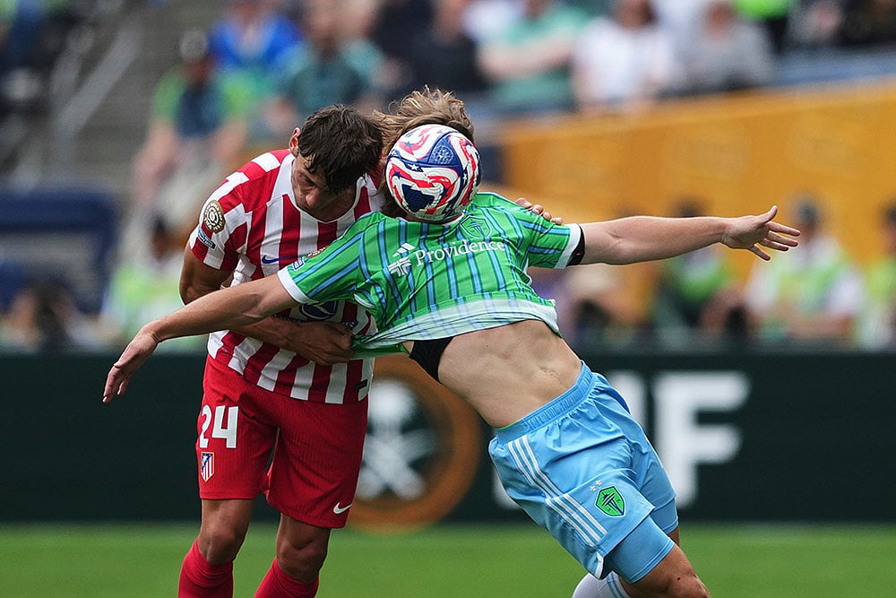 FIFA Club World Cup 2025 group B Soccer match Seattle Sounders vs Atletico Madrid: Robin Le Normand