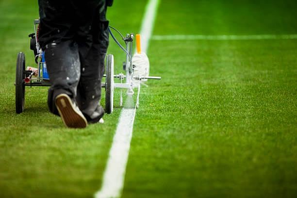 Ground staff marking white line
