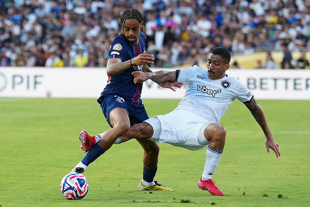 FIFA Club World Cup 2025 group B Soccer match PSG vs Botafogo: Bradley Barcola