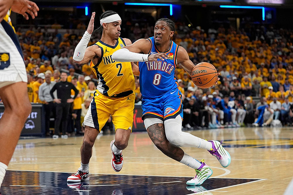 NBA Finals 2025 Game 6 Pacers vs Thunder basketball photos: Jalen Williams