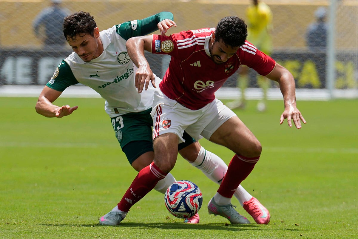 FIFA Club World Cup 2025 group A Soccer match Palmeiras vs Al Ahly: Raphael Veiga