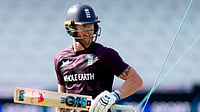 (Danny Lawson/PA via AP)

 : England's captain Ben Stokes during a cricket nets session at Headingley, Leeds, England. 
