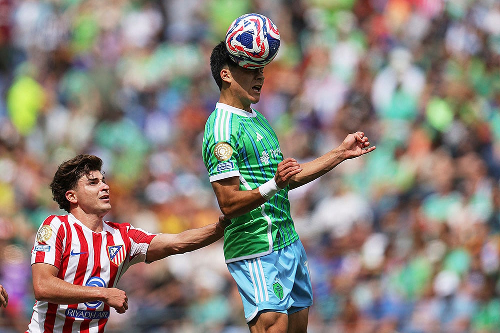 FIFA Club World Cup 2025 group B Soccer match Seattle Sounders vs Atletico Madrid: Obed Vargas