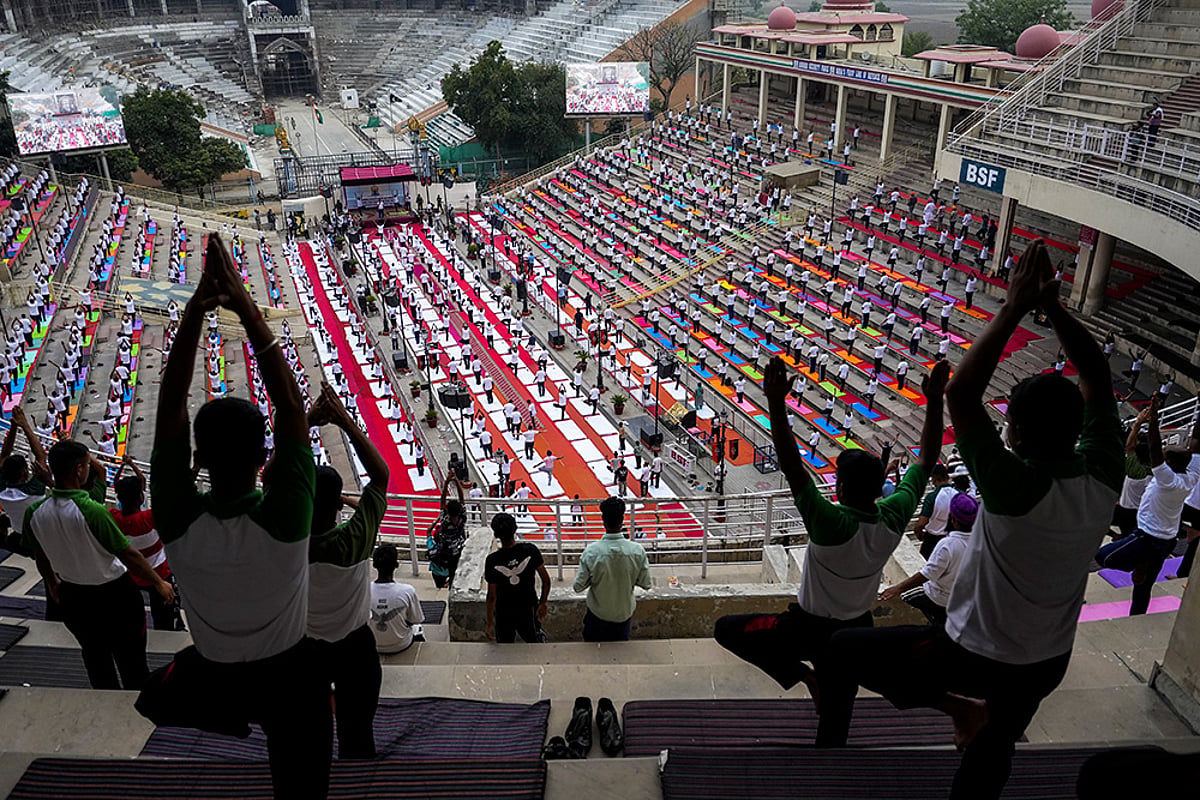 International Yoga Day 2025: Yoga session at Attari-Wagah Border