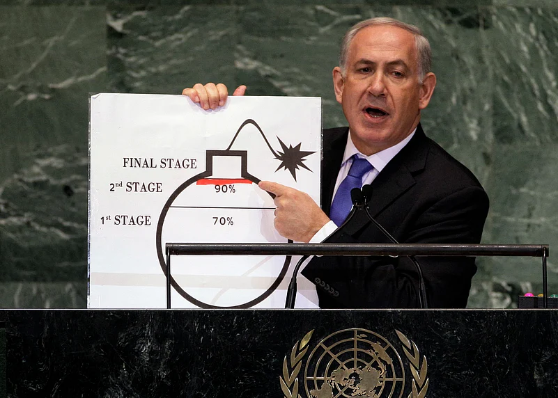Israeli Prime Minister Benjamin Netanyahu shows an concern over Irans nuclear ambition