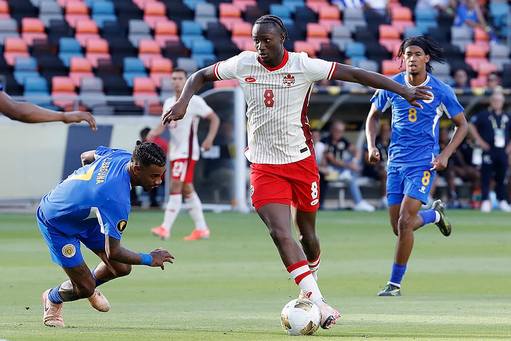 Concacaf Gold Cup 2025 group B match Canada vs Curacao in Texas_Ismaël Koné