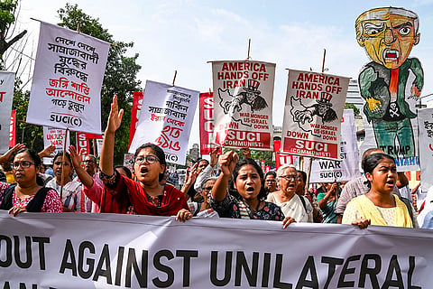 Protest over US attacks on Iran