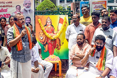 BJP protest meet in Thiruvananthapuram
