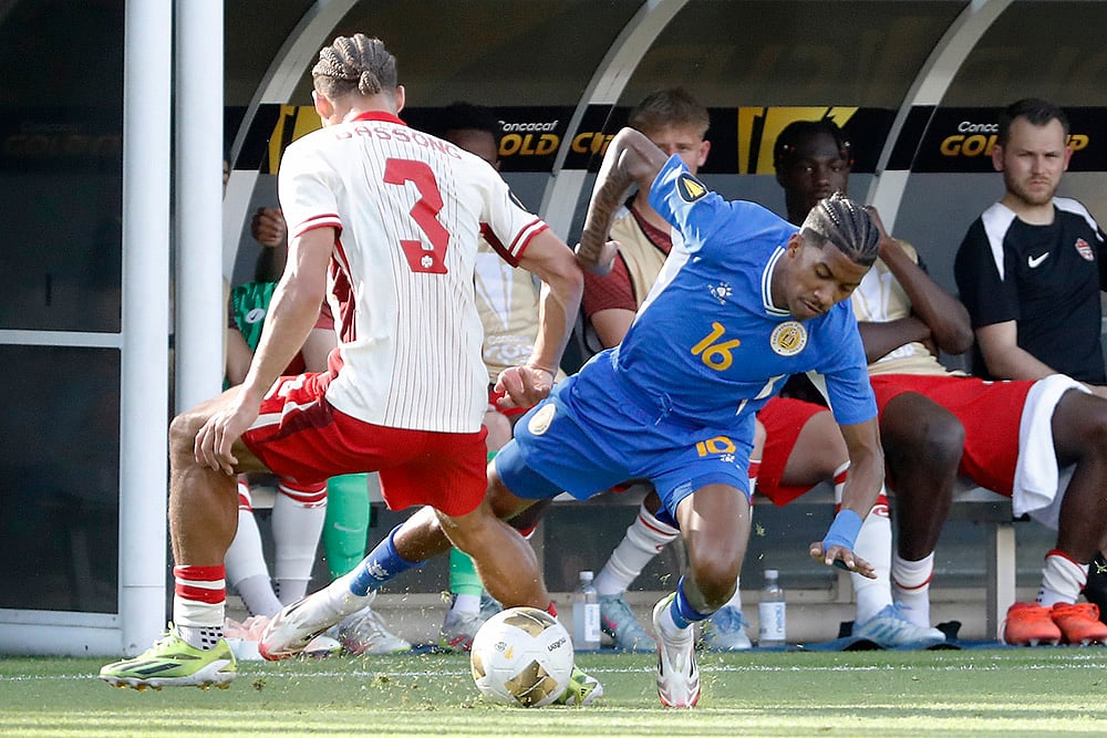 Concacaf Gold Cup 2025 group B match Canada vs Curacao in Texas_ Zorhan Bassong 