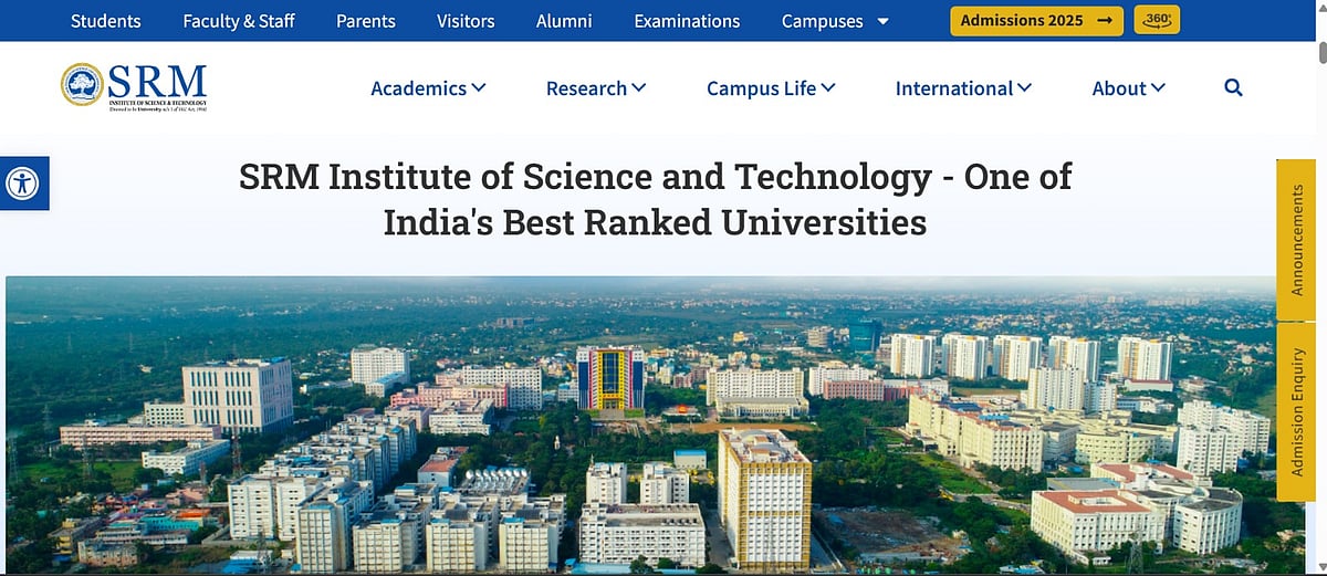 SRMIST to announce SRMJEEE 2025 phase 2 result today, counselling at 3 PM
