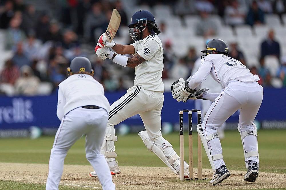 India vs England cricket Test series 1st Test day 4 at Headingley, Leeds: KL Rahul