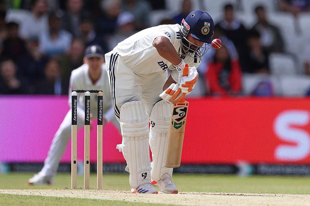 India vs England cricket Test series 1st Test day 4 at Headingley, Leeds: Rishabh Pant 