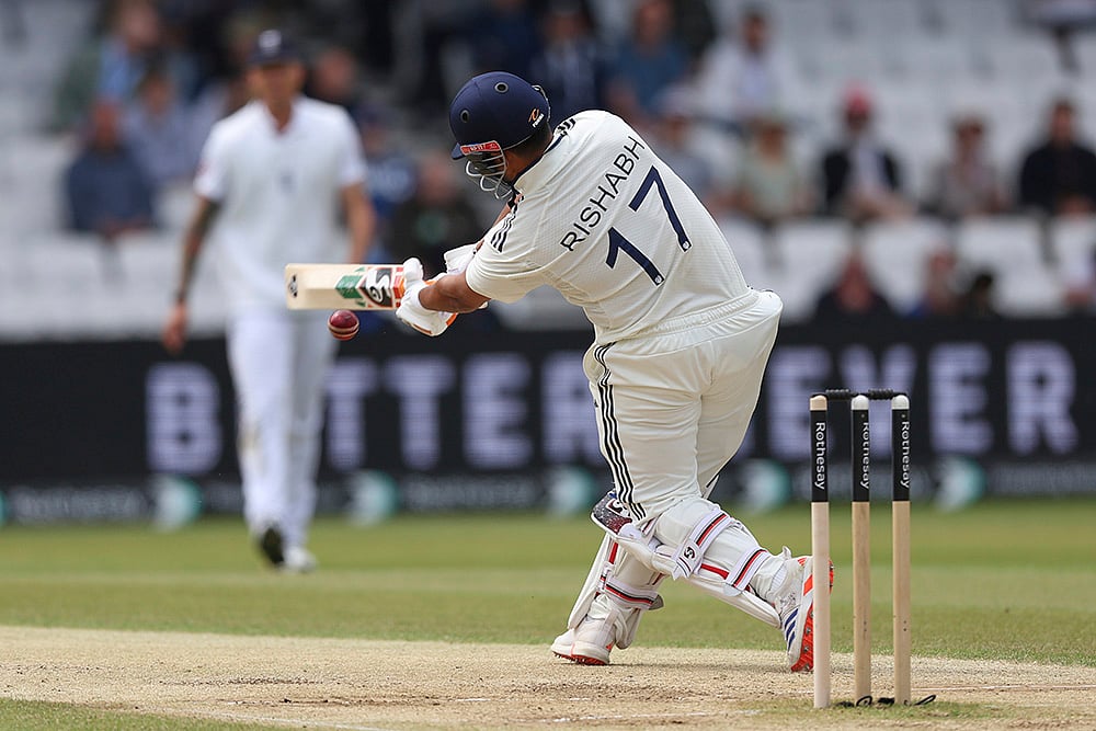 India vs England cricket Test series 1st Test day 4 at Headingley, Leeds: Rishabh Pant