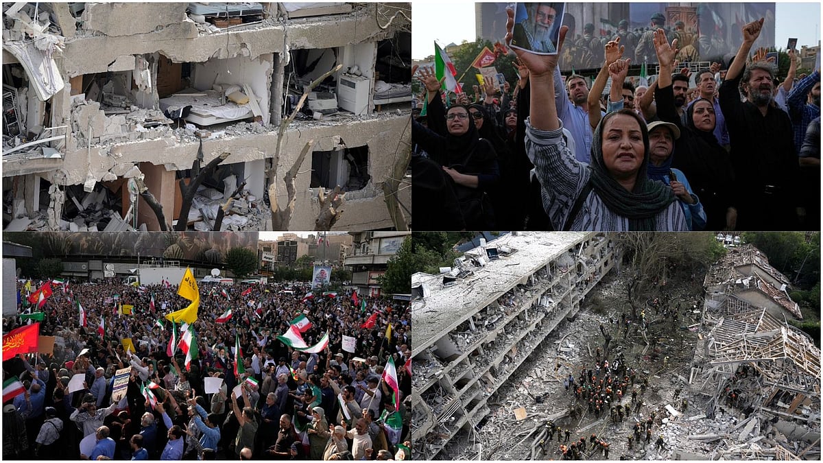 AP : West Asia Tensions: Visuals from the conflict-hit Iran and Israel