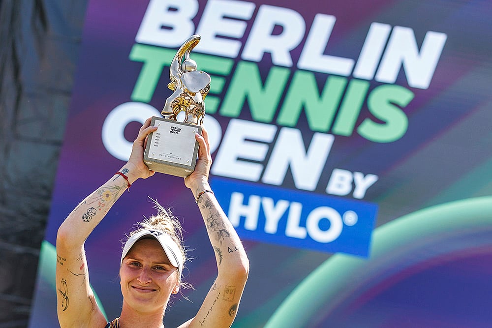| Photo: Andreas Gora/dpa via AP : Berlin Open Final: Marketa Vondrousova Vs Wang Xinyu