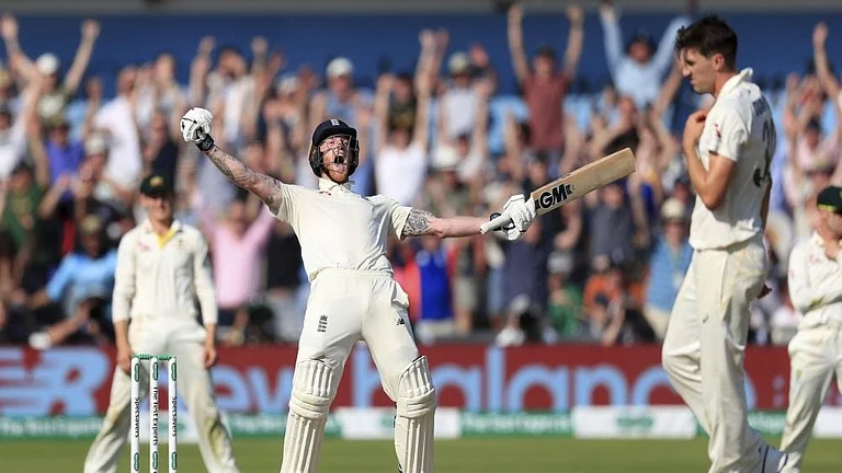 Highest successful run chases at Headingley: Ben Stokes after winning at Headingley in 2019 Ashes. - null