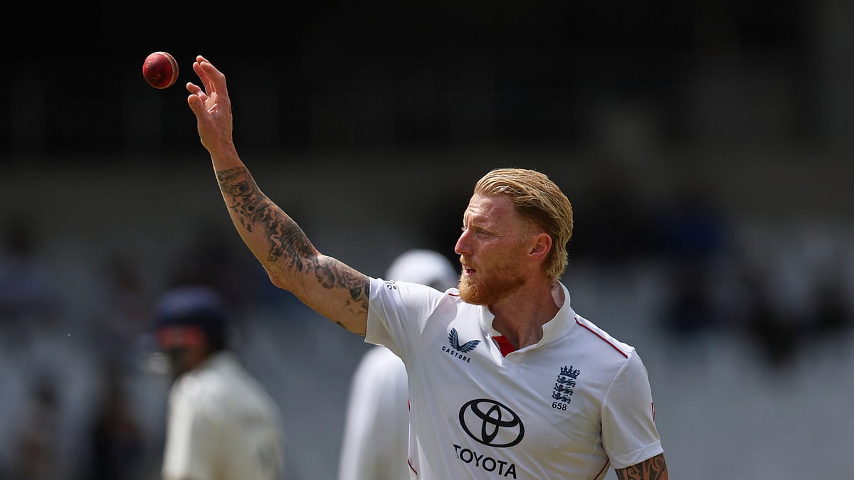  (AP Photo/Scott Heppell)

 : England captain Ben Stokes prepares to bowl on day four of the first cricket test match between England and India at Headingley in Leeds, England, Monday, June 23, 2025.
