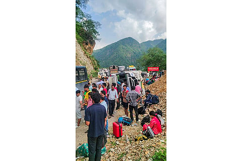 Landslide on Yamunotri Dham route
