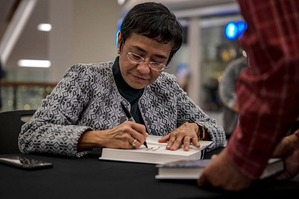 Nobel Peace Prize-winning Filipino journalist Maria Ressa