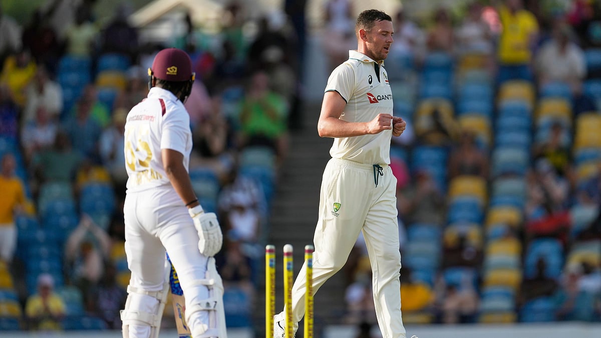 West Indies vs Australia, 1st Test Day 1: Josh Hazlewood Jomel Warrican AP