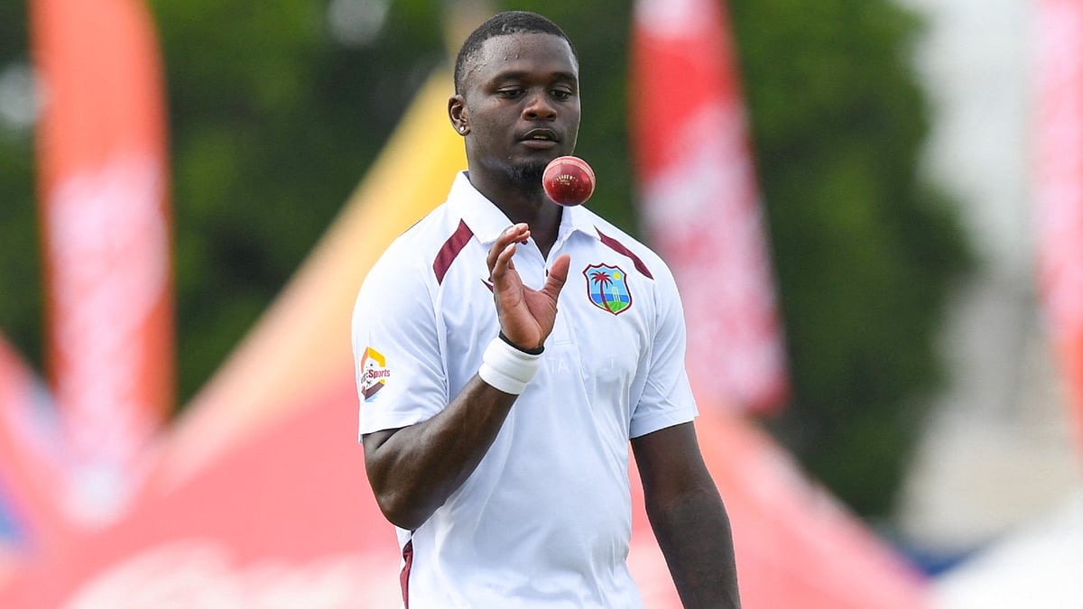 Jayden Seales starred for the Windies on day one