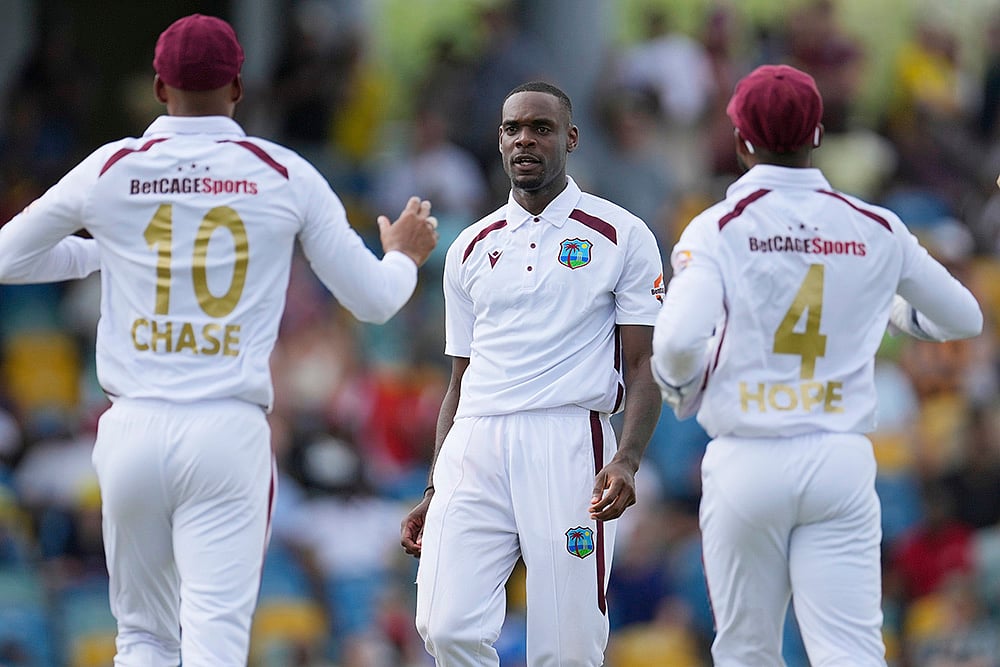 West Indies Vs Australia 1st Test Cricket Day 1 in Barbados_ Jayden Seales