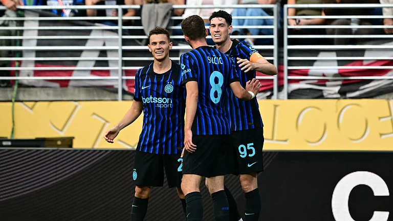 Inter's goalscorer Alessandro Bastoni. - null