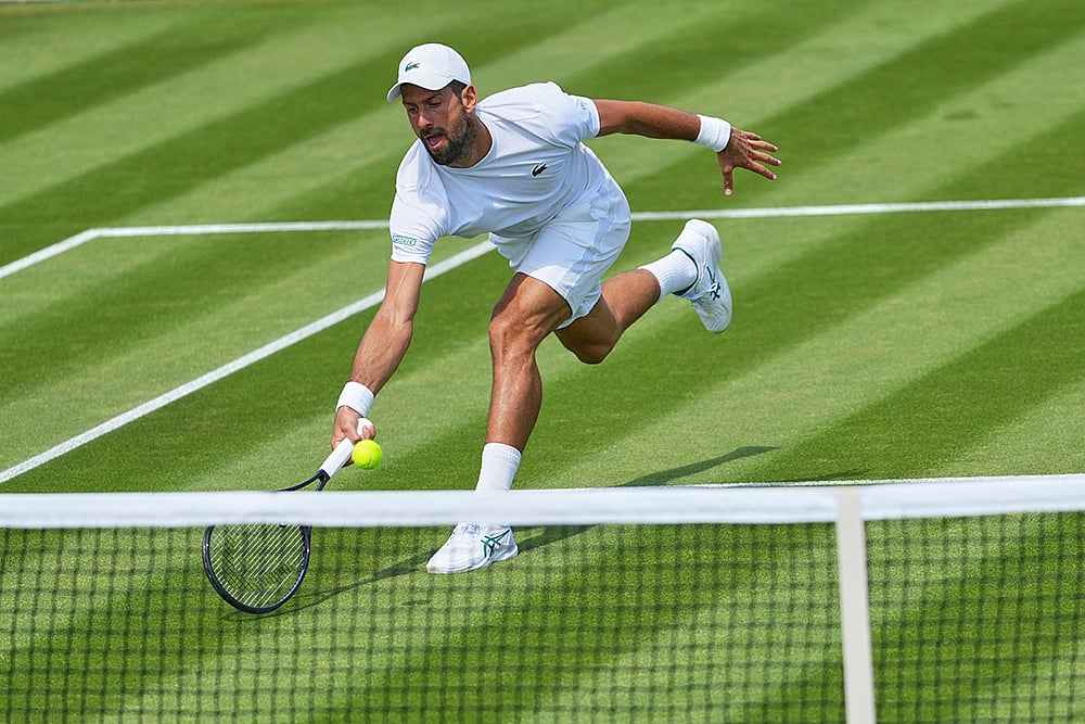 Britain Tennis Wimbledon 2025  practice session: Novak Djokovic