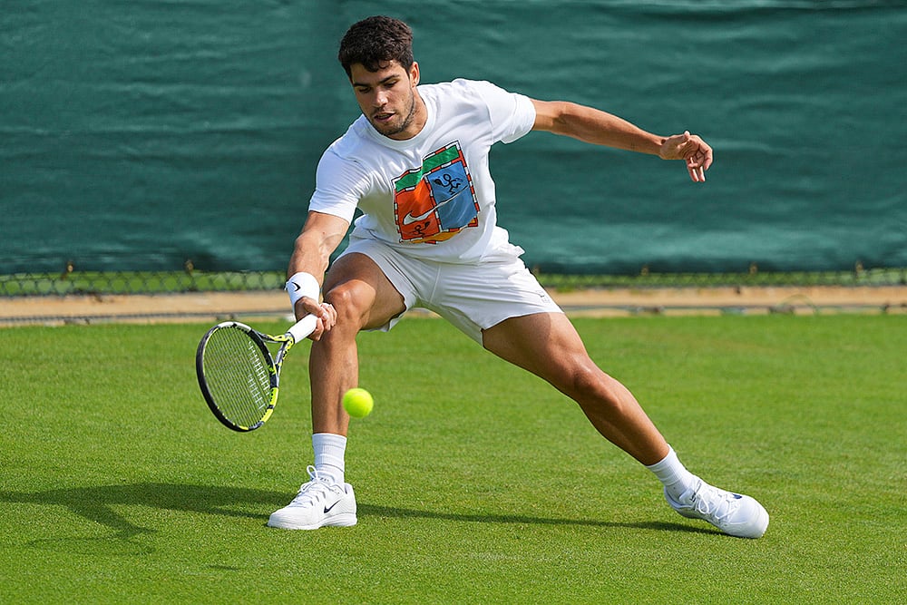 Britain Tennis Wimbledon 2025  practice session: Carlos Alcaraz