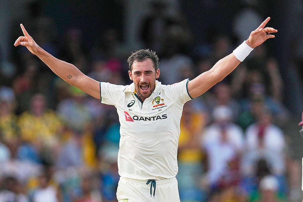 West Indies Vs Australia 1st Test Cricket Day 1 in Barbados_Mitchell Starc