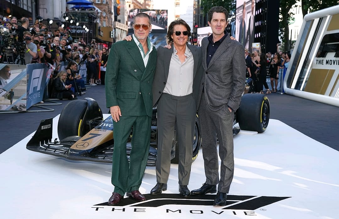 From left: Brad Pitt, Tom Cruise, Joseph Kosinski