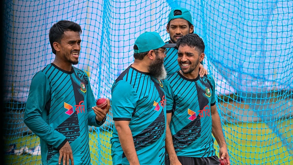 Photo: X | Bangladesh Cricket : Bangladesh national cricket team players during a practice session in Sri Lanka.