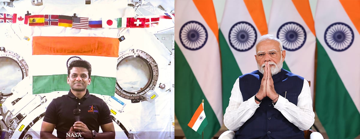 PTI : PM Modi interacts with Shubhanshu Shukla
