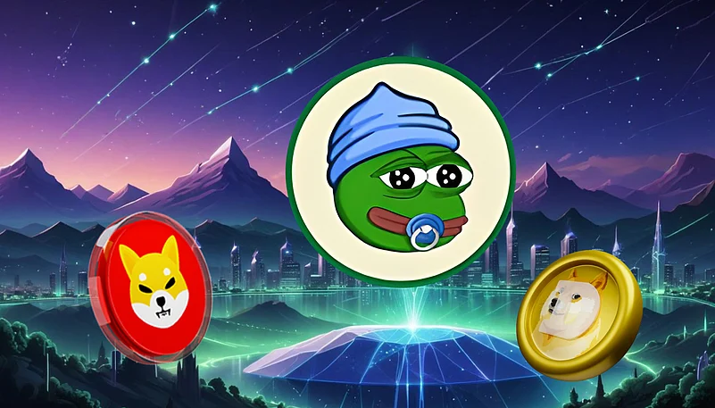 Shiba Inu, Little Pepe and Dogecoin logo