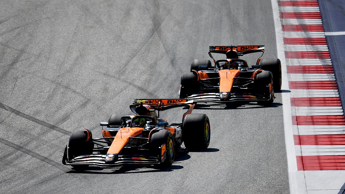 Lando Norris held off Oscar Piastri