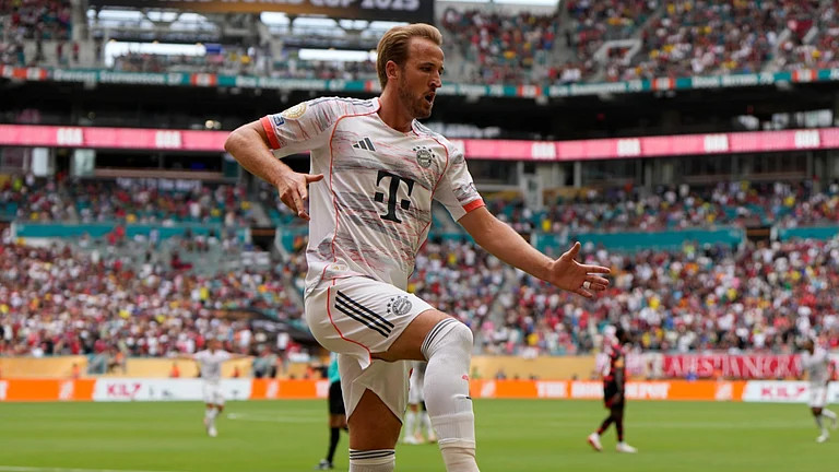Harry Kane scored twice for Bayern - null