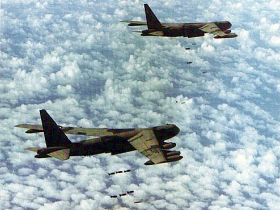 US military aircrafts over Cambodian Airspace during the Cambodian Campaign