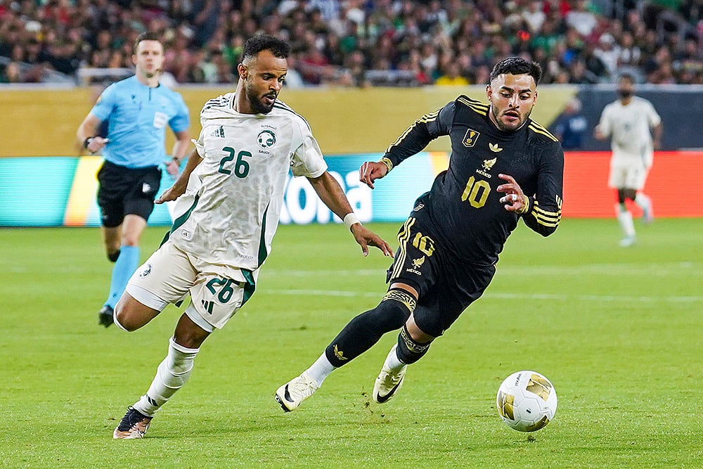 CONCACAF Gold Cup 2025 Quarter-final match Mexico vs Saudi Arabia in Arizona_Ali Majrashi 