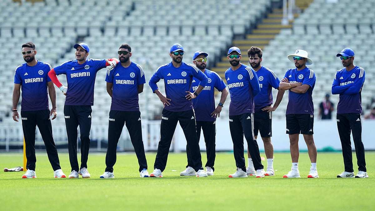 Jacob King/PAvia AP : India players take part in a nets session at Edgbaston, in Birmingham, England.