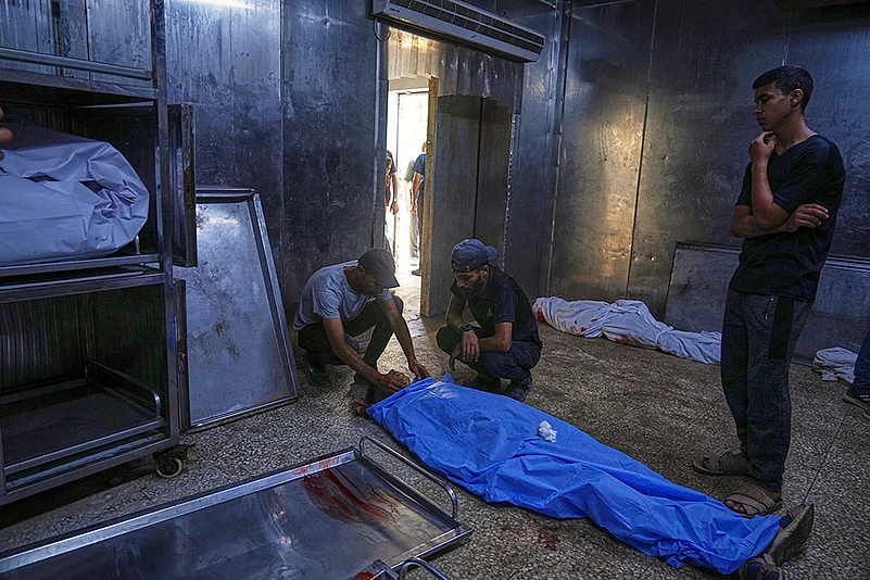 Gaza Aid seekers killed by IDF_body of a man killed by gunfire